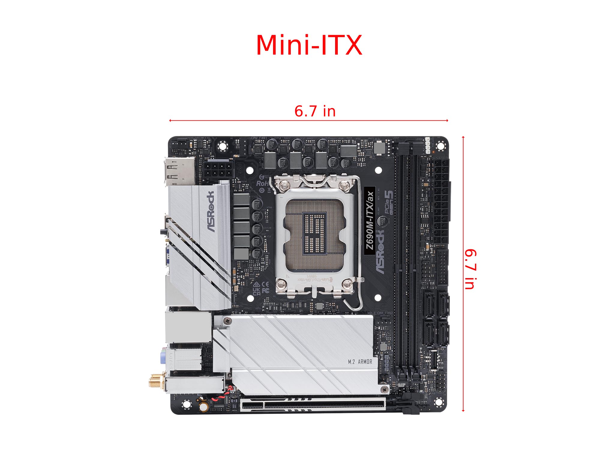 ASRock Z690M-ITX/ax LGA1700 マザーボード ASRock > Z690M-ITX/ax