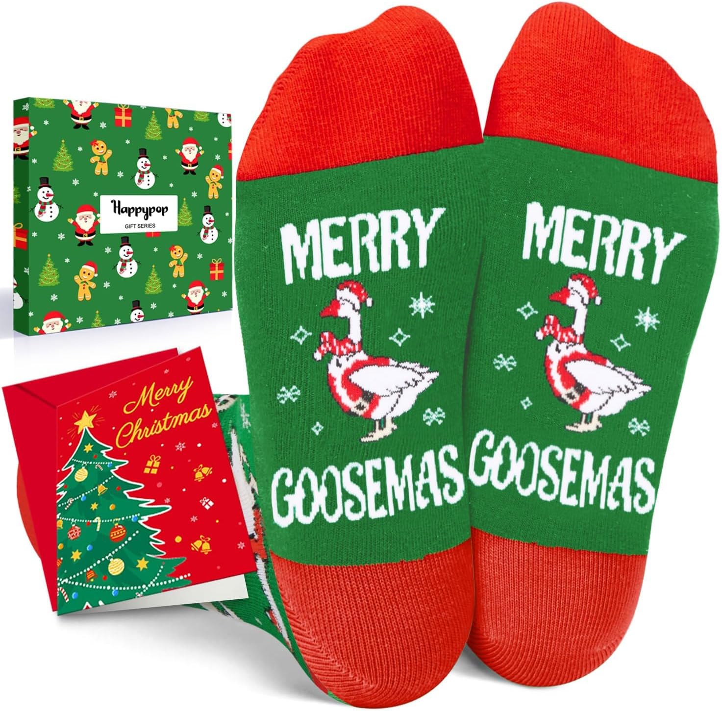 HAPPYPOP Christmas Socks for Kids Teens - Unisex Merry Animal Xmas Sock Gift for Women Men