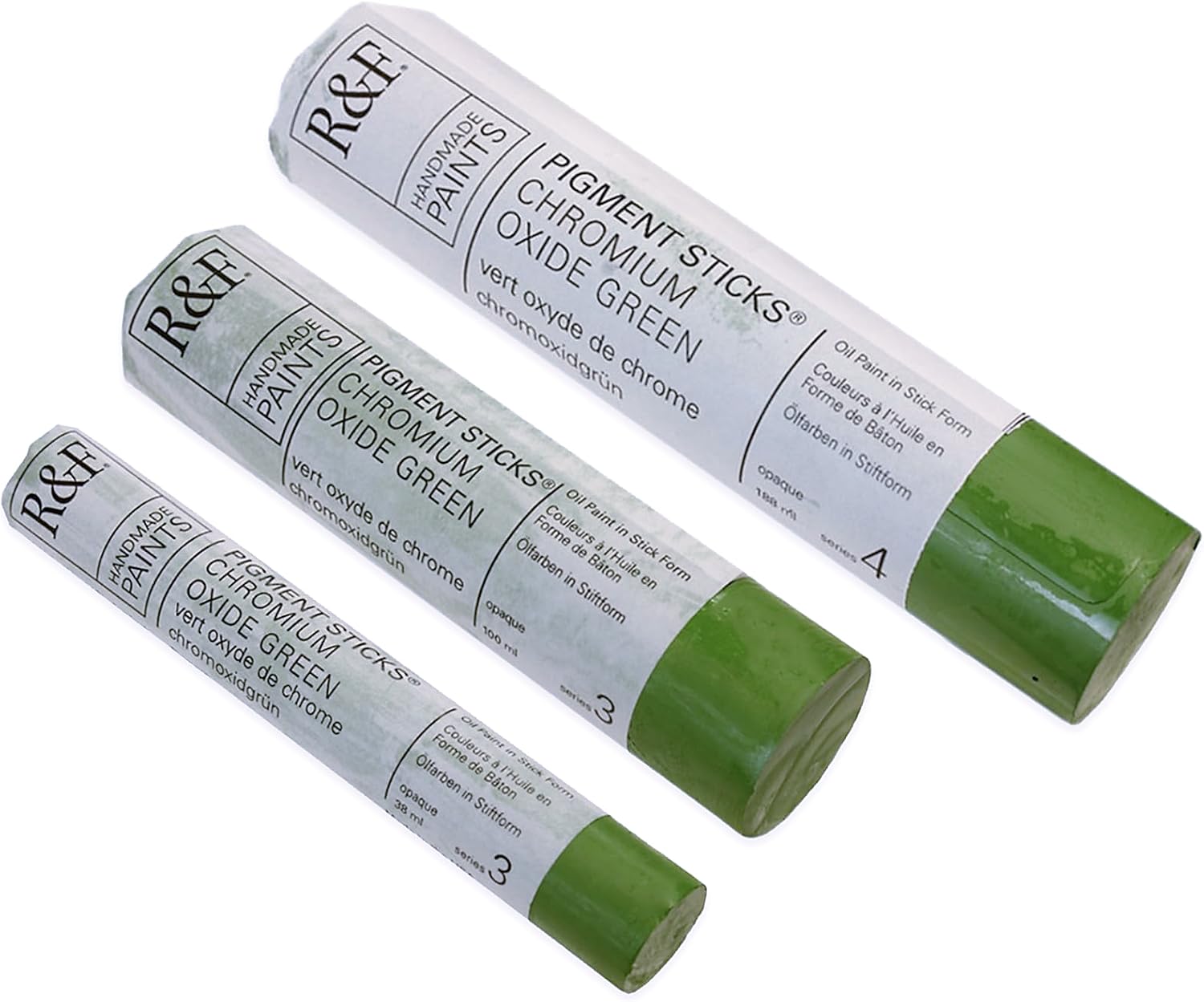 R&F Handmade Paints - Professional Oil Pigment Stick, Chrome Oxide Green, 38ml