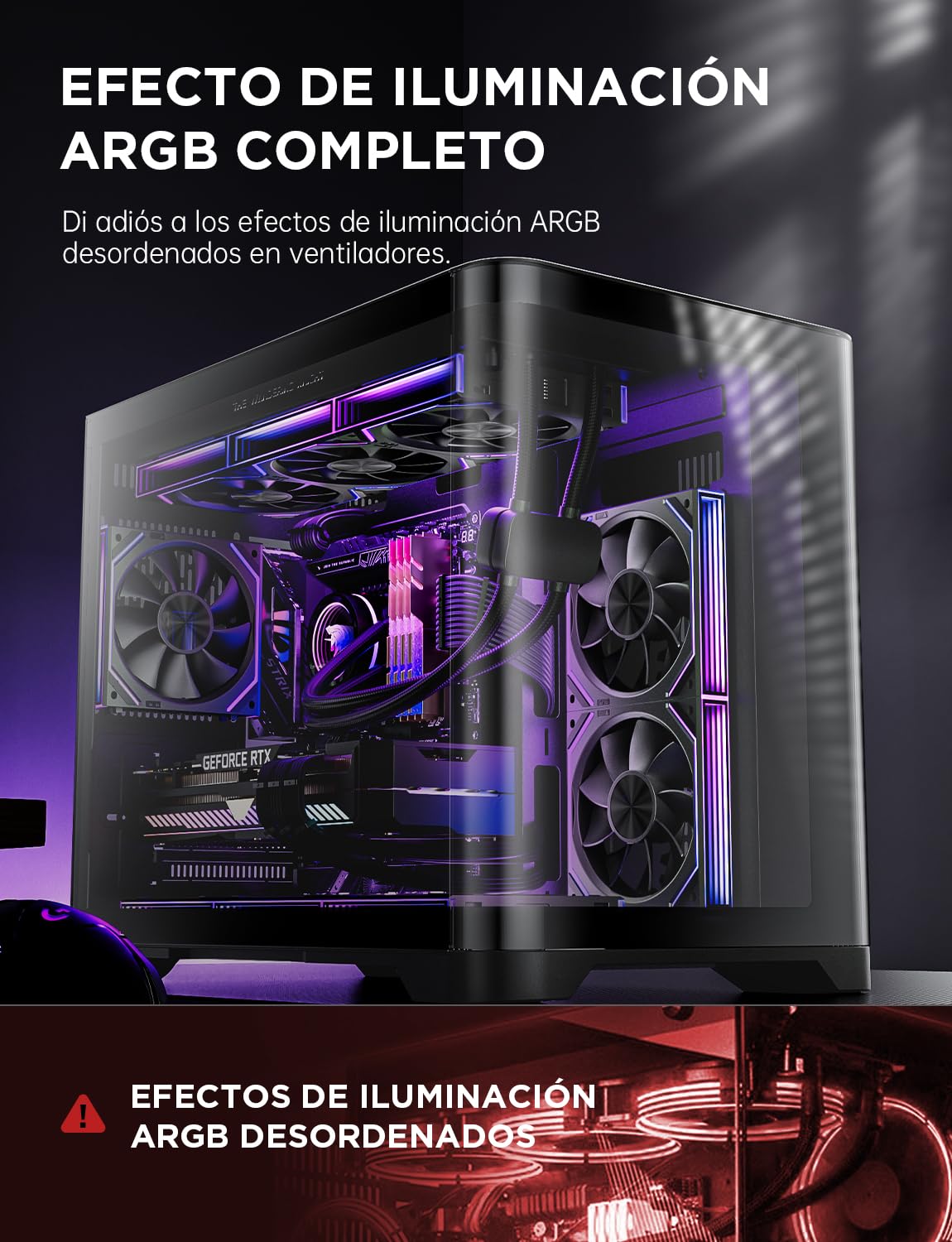 Asiahorse Dawn - Ventilador de caja de 120 mm, ARGB PWM 1850RPM/71CFM Airflow, diseño de paletas hacia adelante y hacia atrás, bajo ruido, rodamientos HDB de precisión de alto rendimiento, ventilador