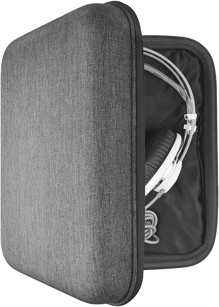 Shield Case for Large-Sized Over-Ear Headphones, Replacement Protective Hard Shell Travel Carrying Bag with Cable Storage, Compatible with Sennheiser HD820 (Drak Grey)