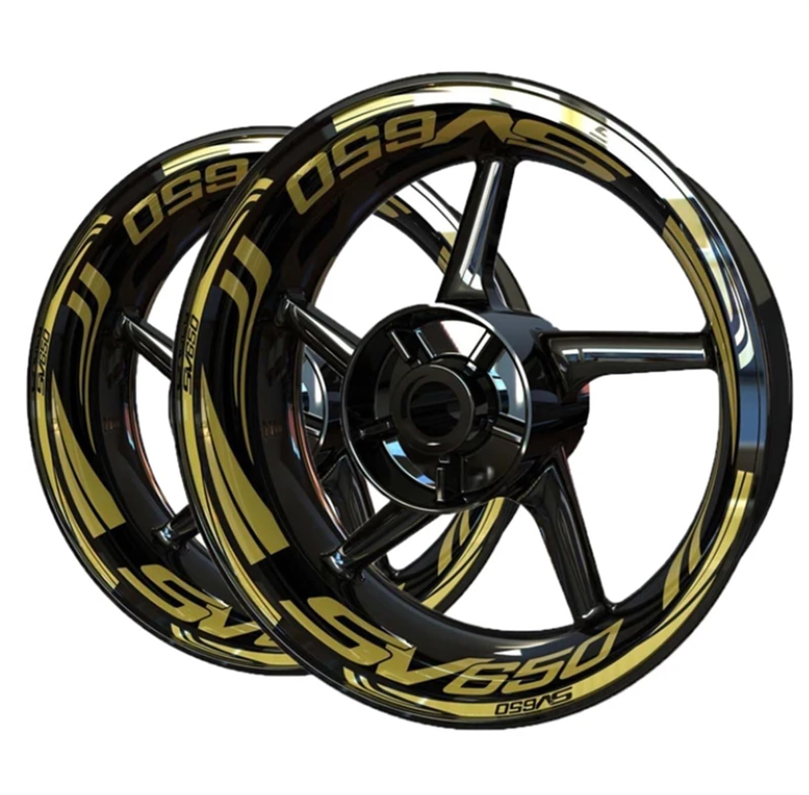 Felgenband Motorrad Rad Aufkleber Nacht Reflektierende Dekorative Felge Reflektierende Aufkleber Für Suzuki SV650 SV 650(Color5)