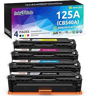 INK E-SALE Remanufactured Toner Cartridge Replacement for HP 125A CB540A CB541A CB542A CB543A Canon 116 Toner 4 packs Set for HP LaserJet CP1215 CP1518ni CP1515n CM1312nfi CM1312 MFP Printer