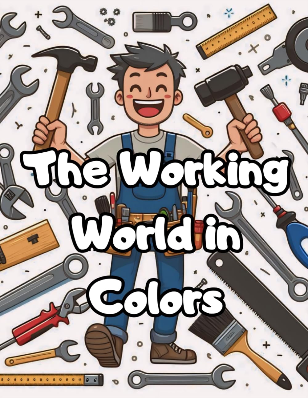 The Working World in Colors: Coloring book of different jobs, fun and learning, for children from 3 to 14 years old, 50 different drawings.