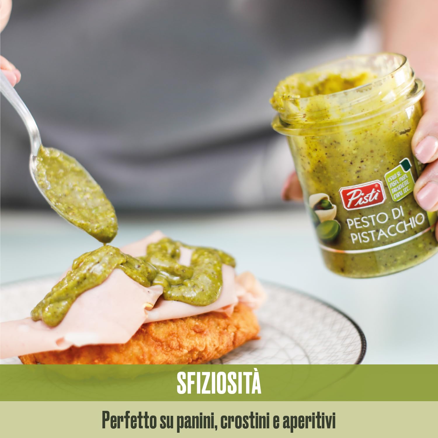 Pistì - Pesto de pistaches - Avec des pistaches vertes sélectionnées, fabrication artisanale, 100% naturel - 3 pots de 200 grammes