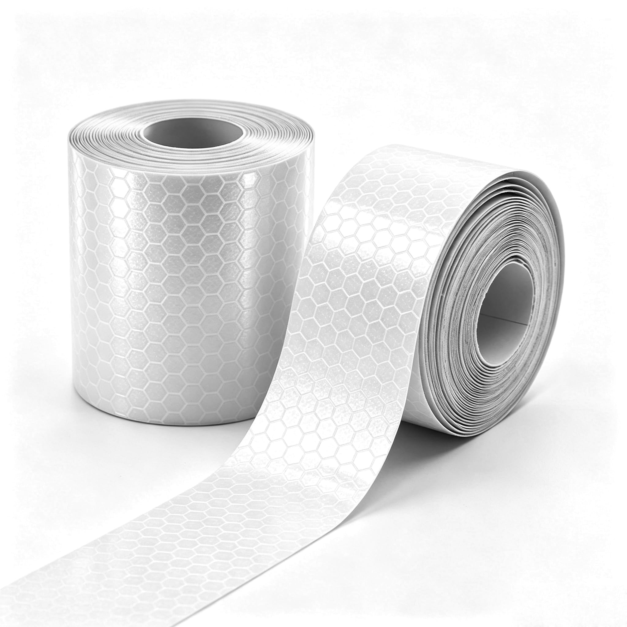 White Fluorescent Reflective Tape High Visibility Warning Hazard Tape