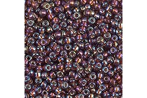 Miyuki Delica Beads Size 8/0 22 Grams Silver Lined Dark Topaz