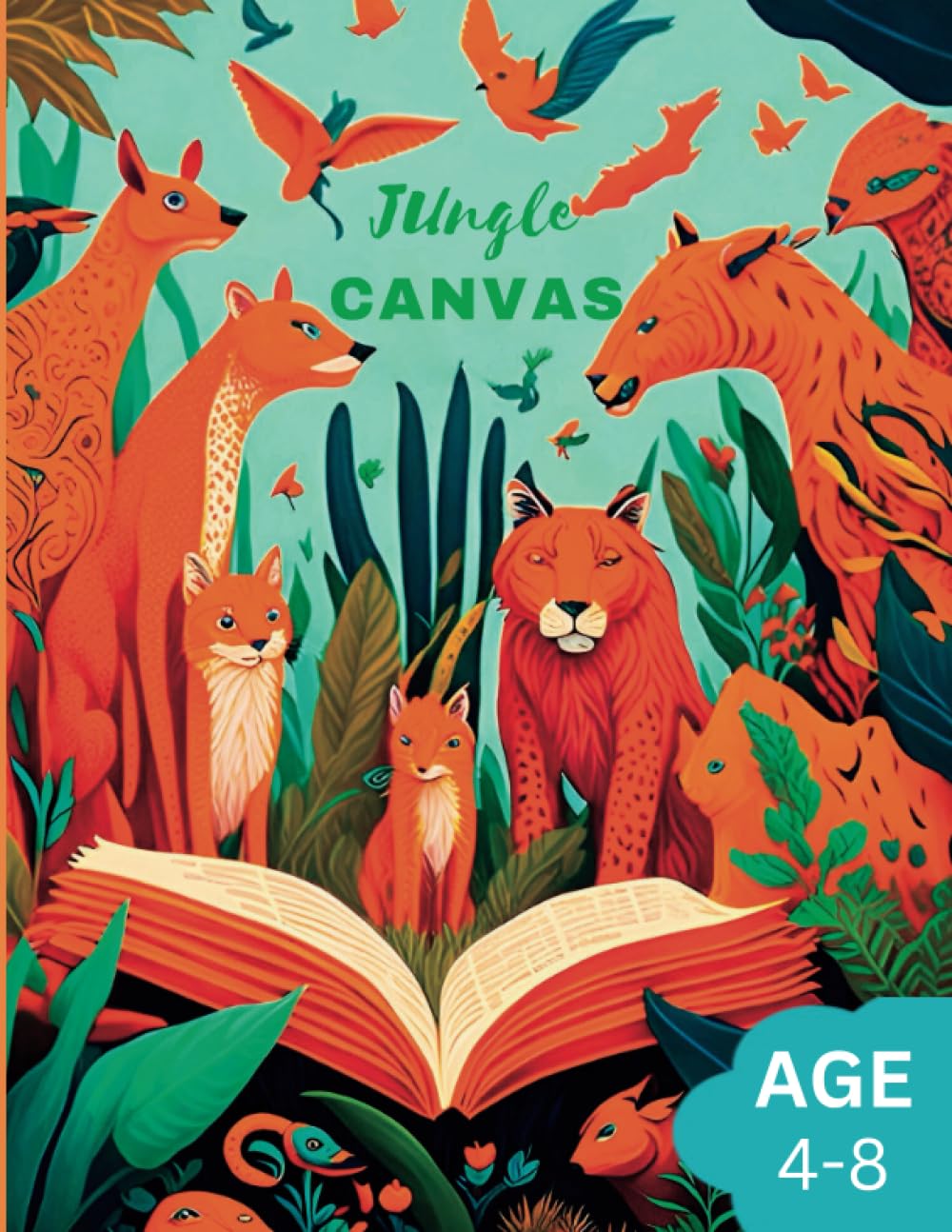 Jungle Canvas: A Vibrant Coloring Book of Wild Animals