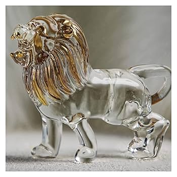 Amazon.co.jp: 彫刻工芸品 天然石 ライオンの置物 クリスタルと