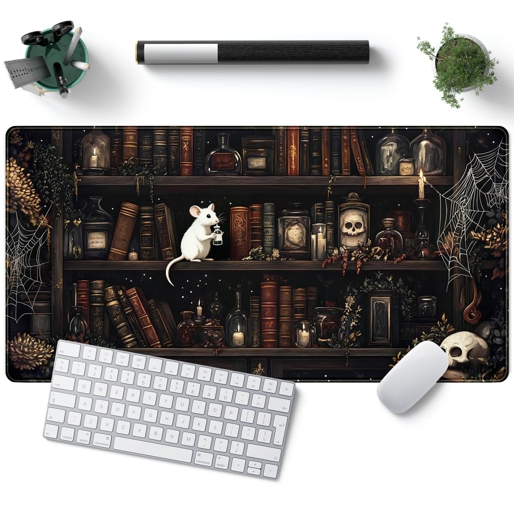 Green Cat Desk Mat - XXL Keyboard Pad -16