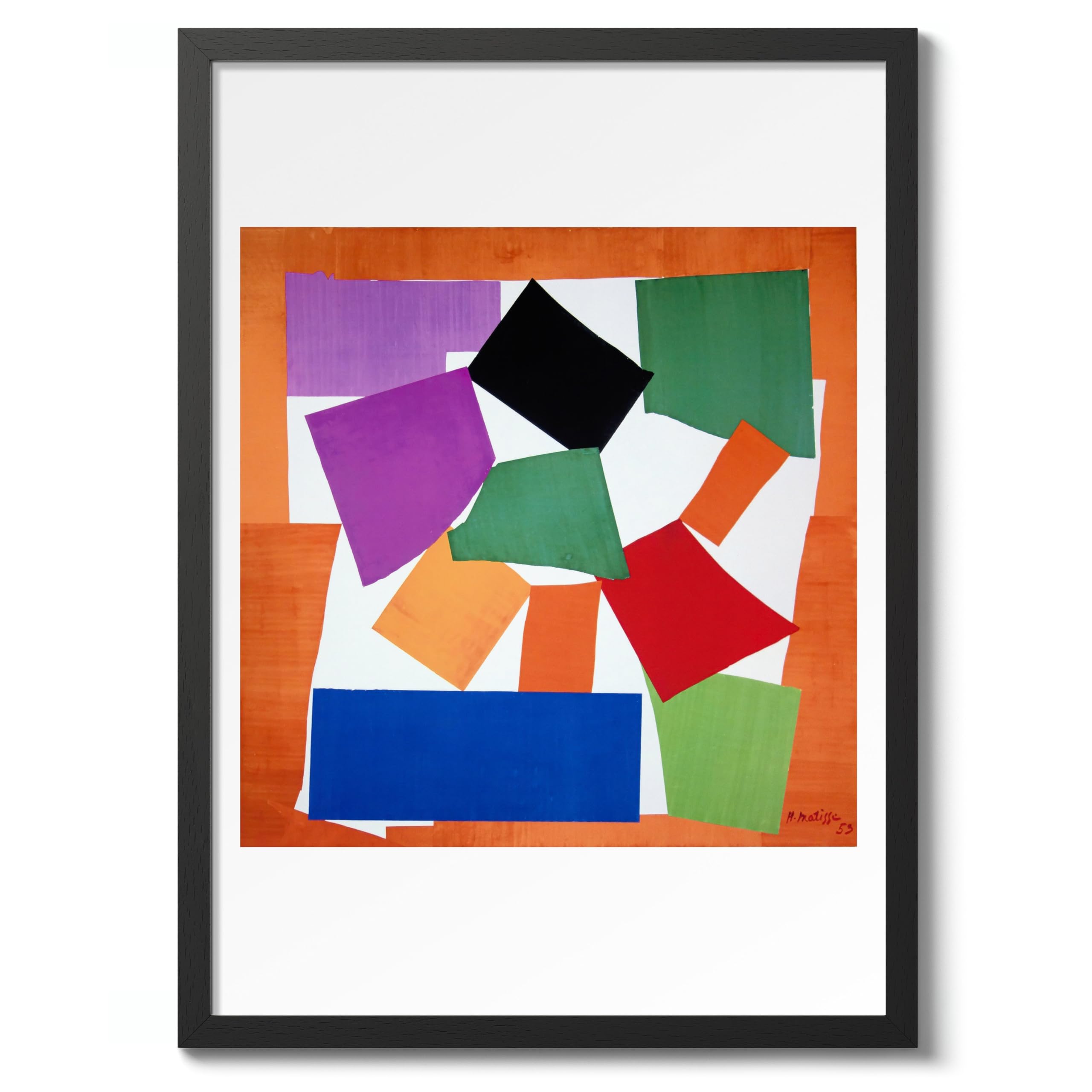 The Snail Henri Matisse Poster. Classic Art Painting Print, Art Exhibition Neutral Wall Art, Modern Minimalist Home Decor Picture, Archival Matte, A5 (Black Frame) - 21x14.8cm — image 1