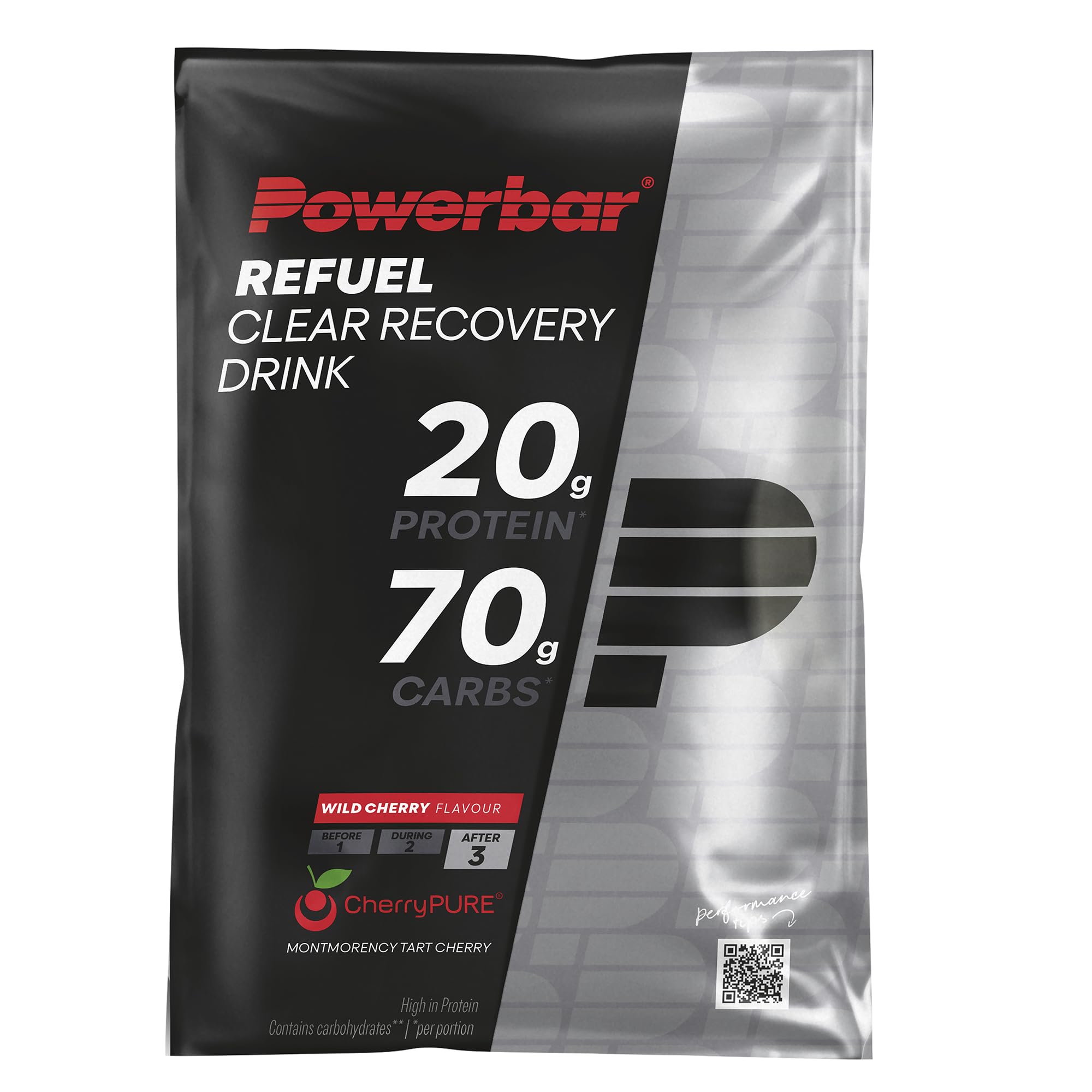 Powerbar - Black Line - Refuel - Clear Recovery Drink - Wild Cherry - 10x97g