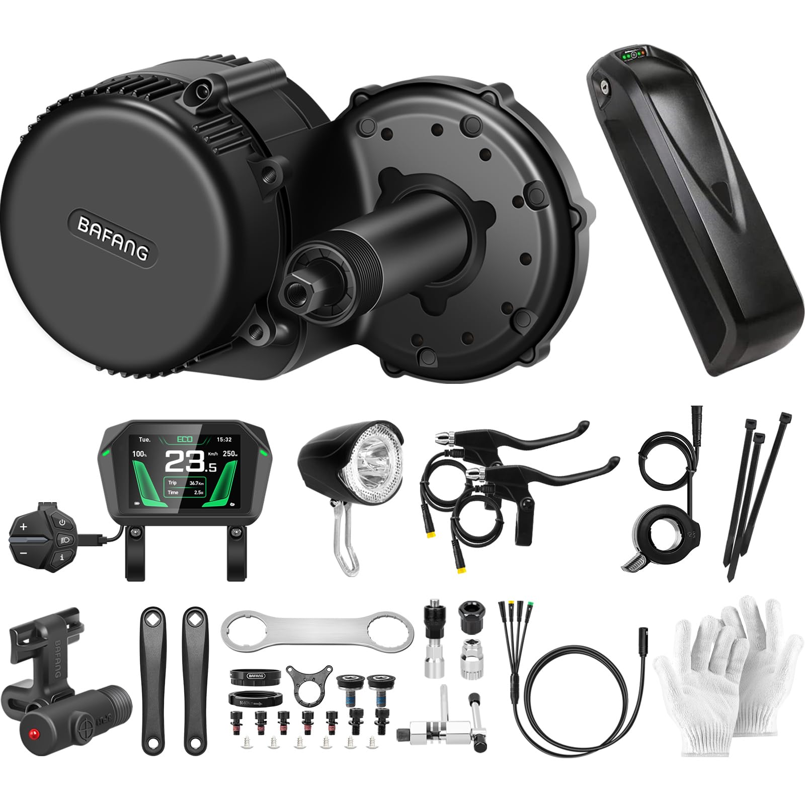 Electric Bike Conversion Kit Mid Motor BBS-HD 48 V 1000 W Motor Accessories Display Optional Kit Downtube Battery