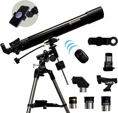 Miniatura 1 de PolarLink 80EQ - Telescopio refractor de 3.150 in de apertura, 35.433 in de longitud focal, telescopio ecuatorial alemán manual con control de