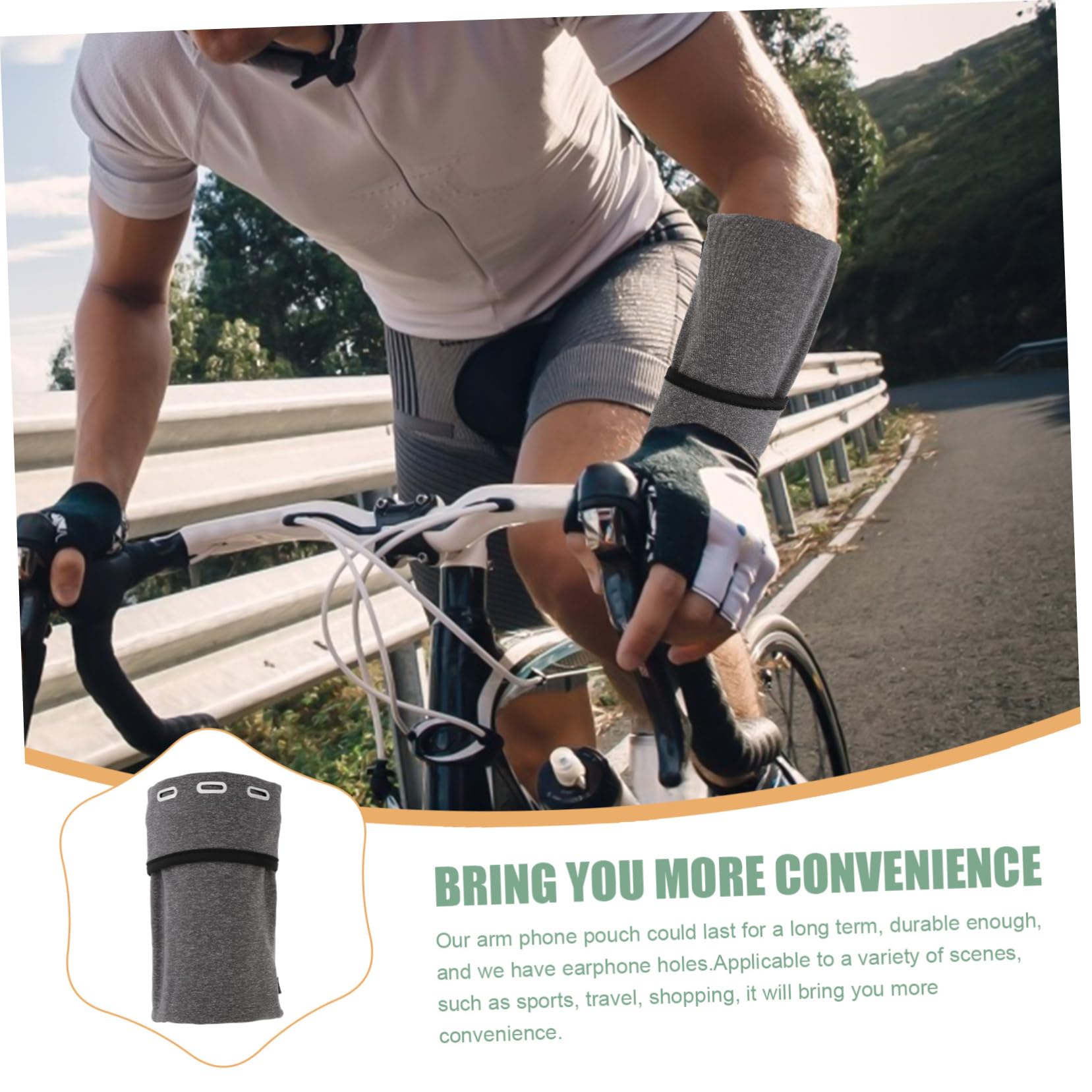 Uonlytech 5pezzi Sport Armband Phone Holder Porta Cellulare Per Corsa Borsa Elastico Per Braccio Per Esercizio e Attività All Aperto Protezione e Leggera