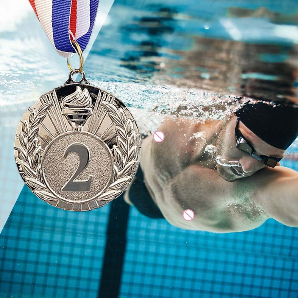 5 cm Medaglia d'oro/Argento/Bronzo Premi Sportivi con Nastro al Collo Medaglie del Vincitore in Metallo Medaglie della Competizione for la Gara di Festa di Talent Show