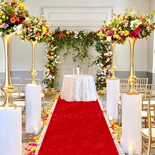 Miniatura 4 de MODFUNS Alfombra de pasillo de boda 2 x 15 pies color rosa intenso para bodas al aire libre pasillo pasillo pasillo despedida de soltera pasarela