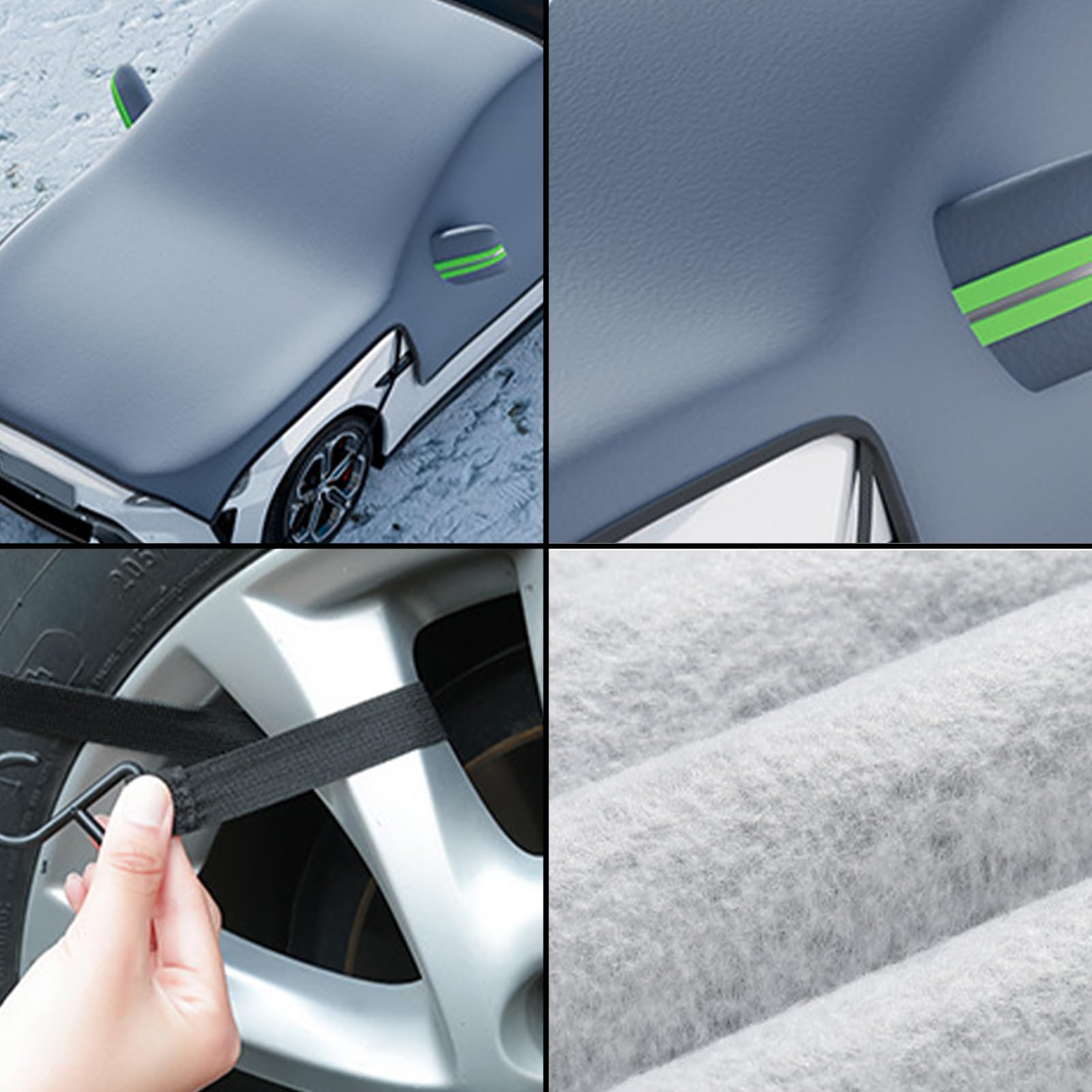 Copertura antineve per auto, copertura antigelo per parabrezza, protezione invernale a lunga durata, accessorio universale per auto, SUV, camion, inverno