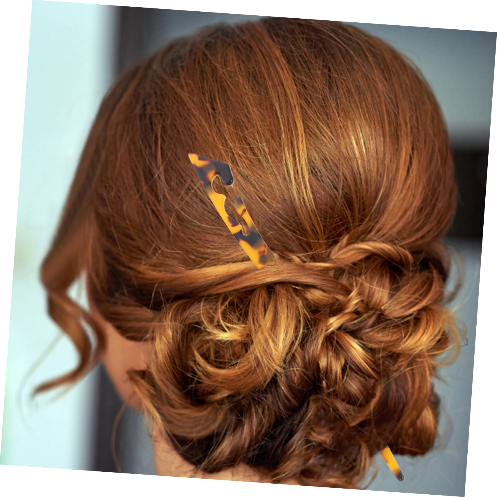 FOMIYES 3er-sets Haarstab Im Chinesischen Stil Acetat-blatt Haarnadelstab Für Dutt Lockiges Haar-accessoire Elegant Und Stark 4 Stück * 3