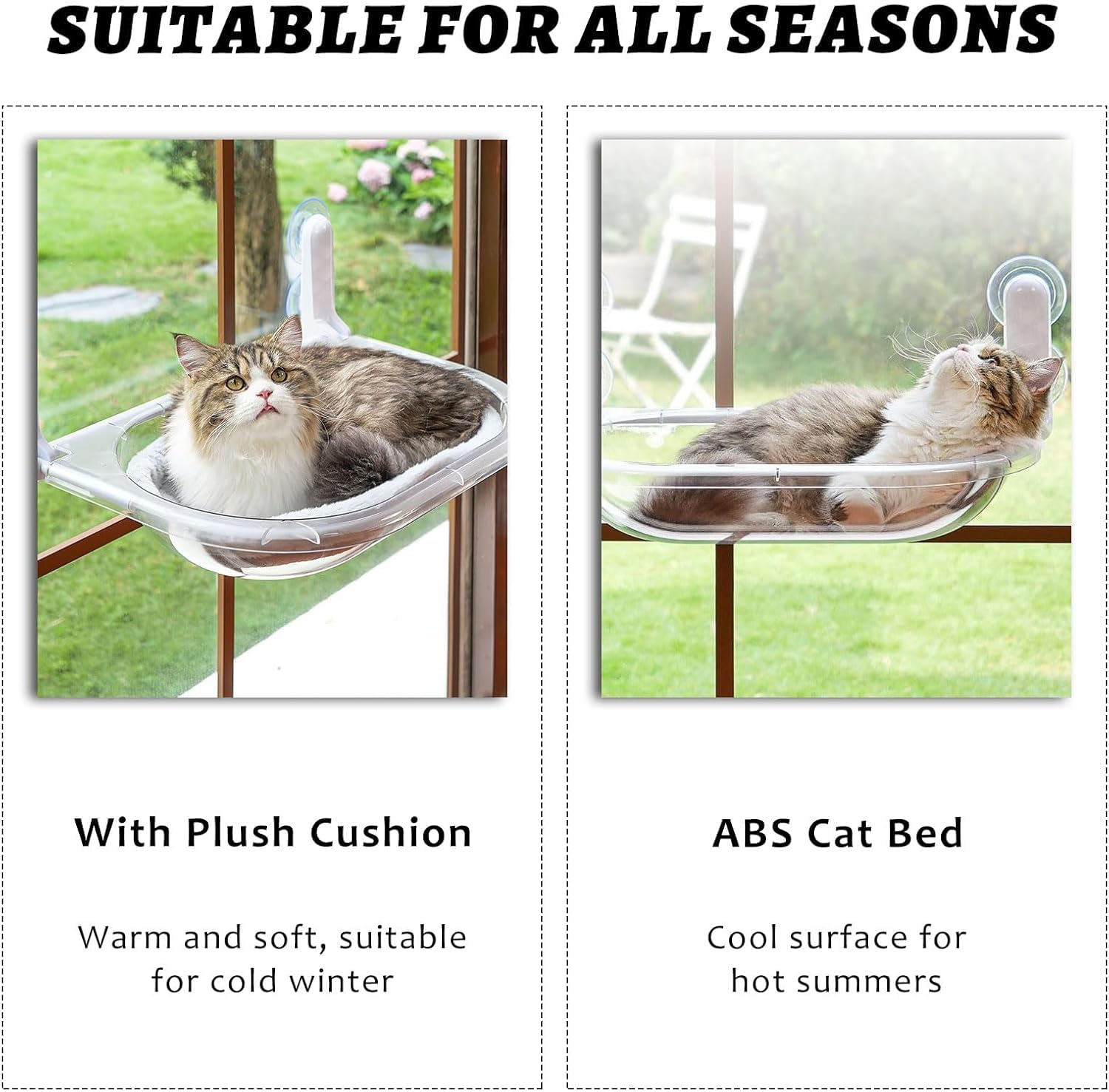 Produktbild von Katzen-Fenster-Hängematte, Bettsitz, Katzenfenster, Hängematte Für Fenster, Montierte