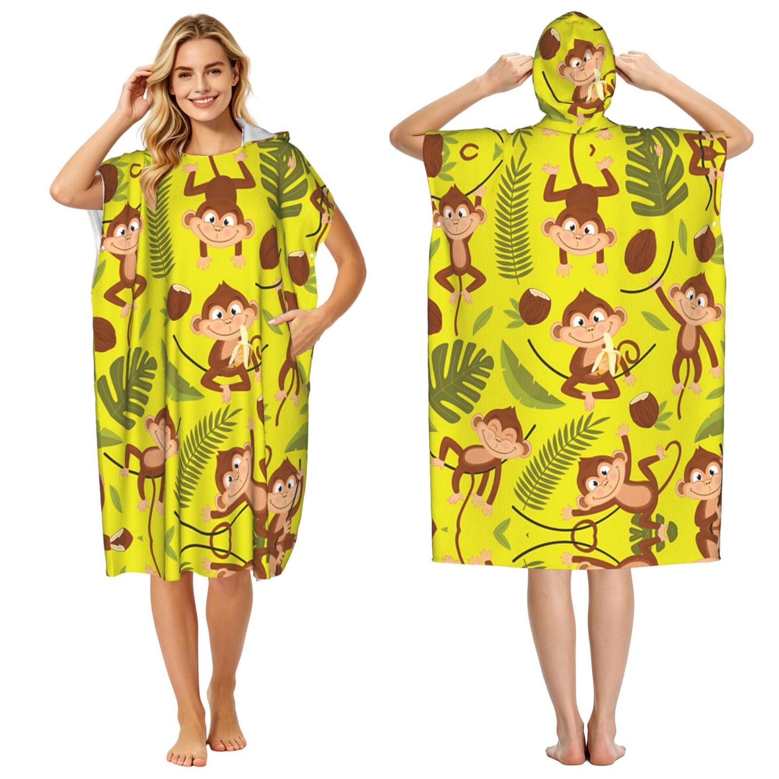 Peignoir de plage à séchage rapide pour femme et homme, robe de chambre absorbante et ultra légère