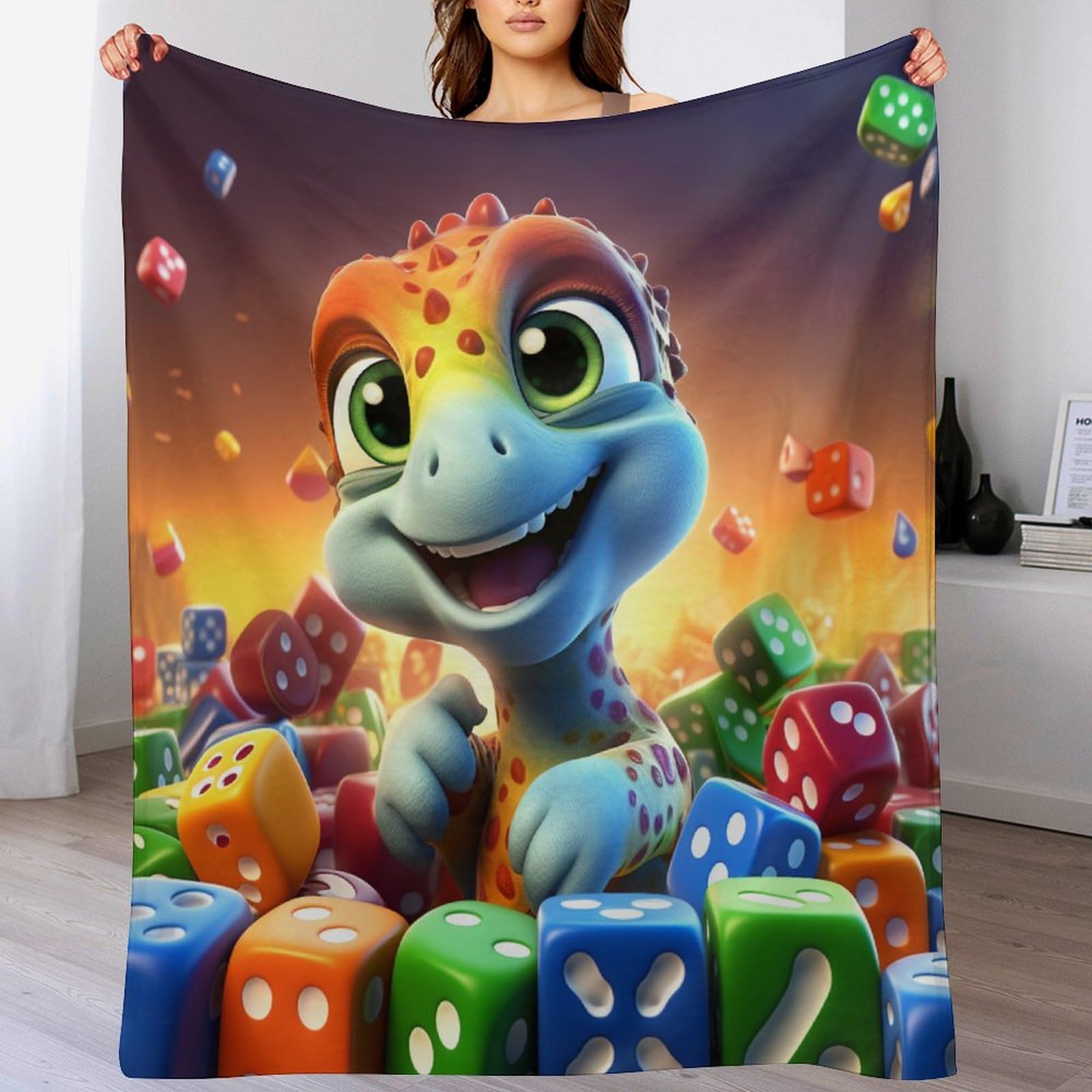 Couverture dinosaure pour housse de chaise et canapé cosy