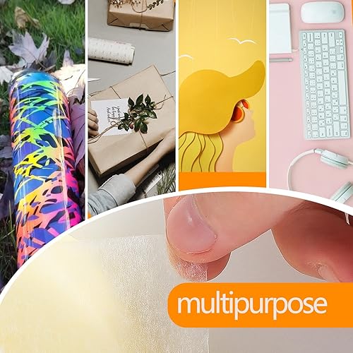 Miniatura 7 de 15 hojas permanentes de doble cara para manualidades, tamaño carta, hojas adhesivas fuertes de 8.5 x 11 pulgadas, 0.004 in de grosor para decoración