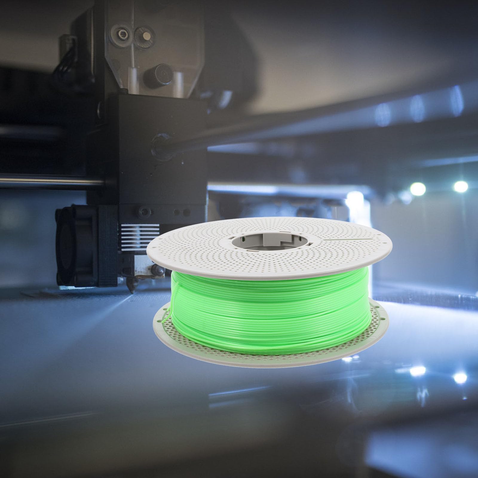 INOOMP Filamento Verde para Impresora 3d Función Luminiscente, Material Abs y Petg, Suministros Versátiles para Proyectos Creativos de Impresión 3d