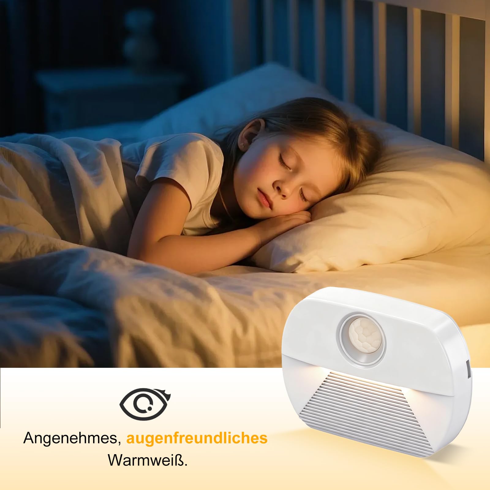 Artrastar, luce notturna a LED con sensore di movimento, confezione da 4, illuminazione per scale interna, luce notturna per bambini, accensione e spegnimento automatico, ideale per corridoio, bagno