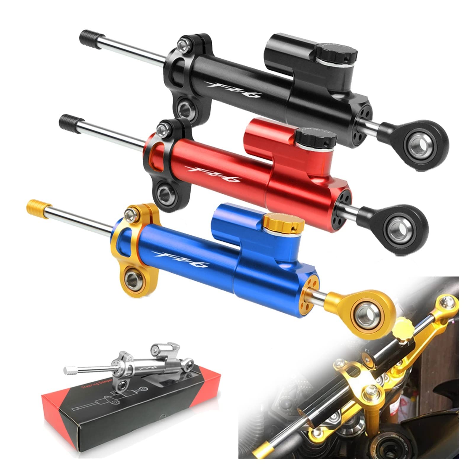 For YAMAHA FZ6 FAZER FZ6R 2009- Motorcycle Accessories Damper Steering StabilizerLinear Reversed