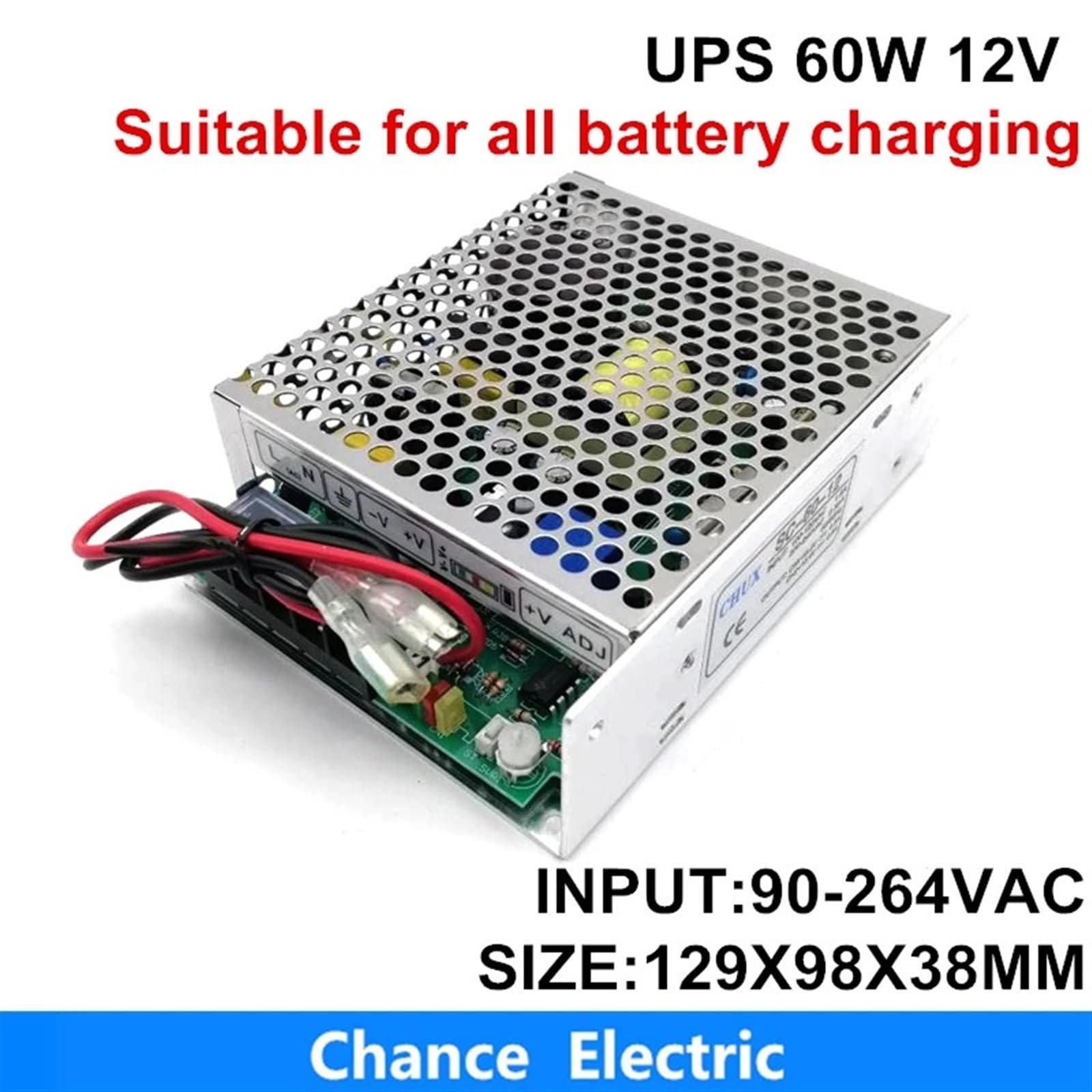 ups AC Universale 12V 5A/Funzione di Ricarica monitoraggio Alimentatore Switching Caricabatterie 60w 12v 5A Alimentatore ups (SC60W-12)