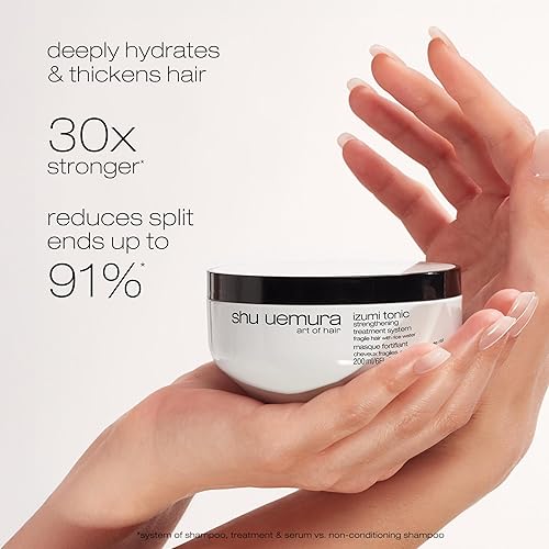 Miniatura 3 de Izumi Tonic - Mascarilla para el cabello con agua de arroz fortalecedora y espesante, nutre y repara las hebras dañadas, suaviza y añade brillo, con