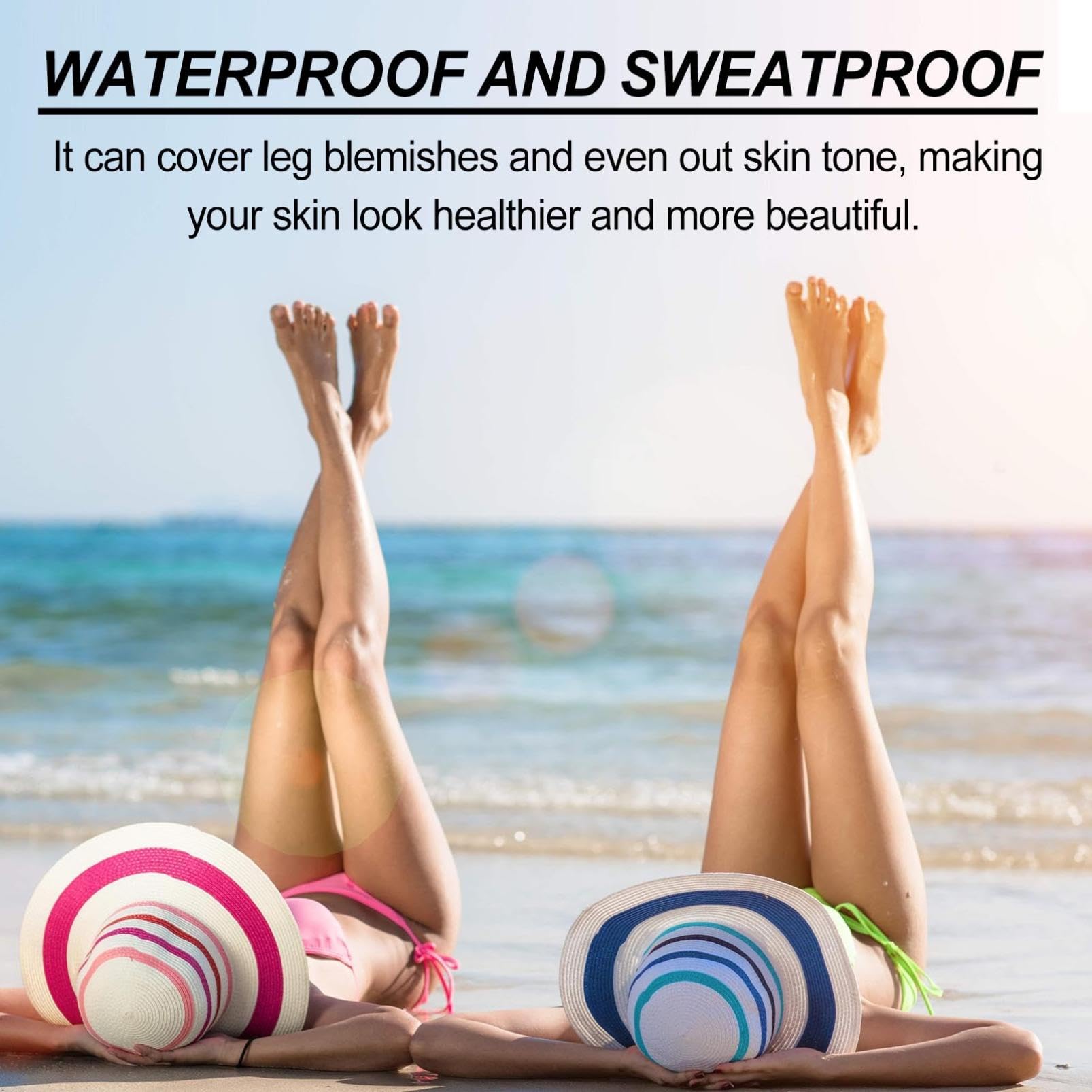 Kyne Leg Perfector, Body Coverage Perfector Für Beine,Körper Leg Make Up Wasserfest,Tattoo Make Up Cover,Tattoo-Abdeckung Für Körpernarben, Leicht Aufzutragen,Volldeckender Concealer,Weizenfarbe