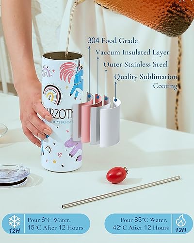 Miniatura 3 de Paquete de 12 vasos de sublimación de 20 onzas a granel, de acero inoxidable de doble pared, aislado, vaso de sublimación en blanco para