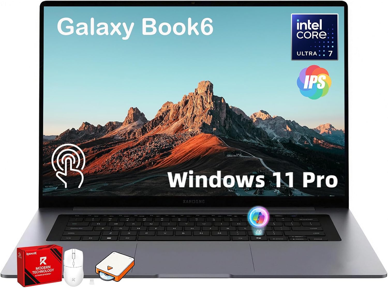  Galaxy Book6 16" Touchscreen Laptop 2026,Copilot+ PC, Intel Ultra 7 | 16:10 120Hz FHD+ LED, AI Laptop for Business, 16GB LPDDR5X, 2TB SSD, Win11 Pro, Lightweight