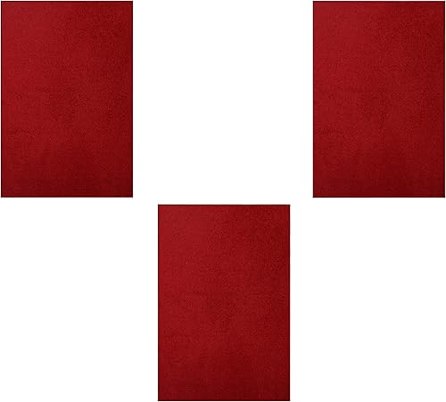 Alfombra moderna de felpa de color rojo liso, para interiores y exteriores, ideal para niños, mascotas, eventos, sala de estar, fabricada en Estados