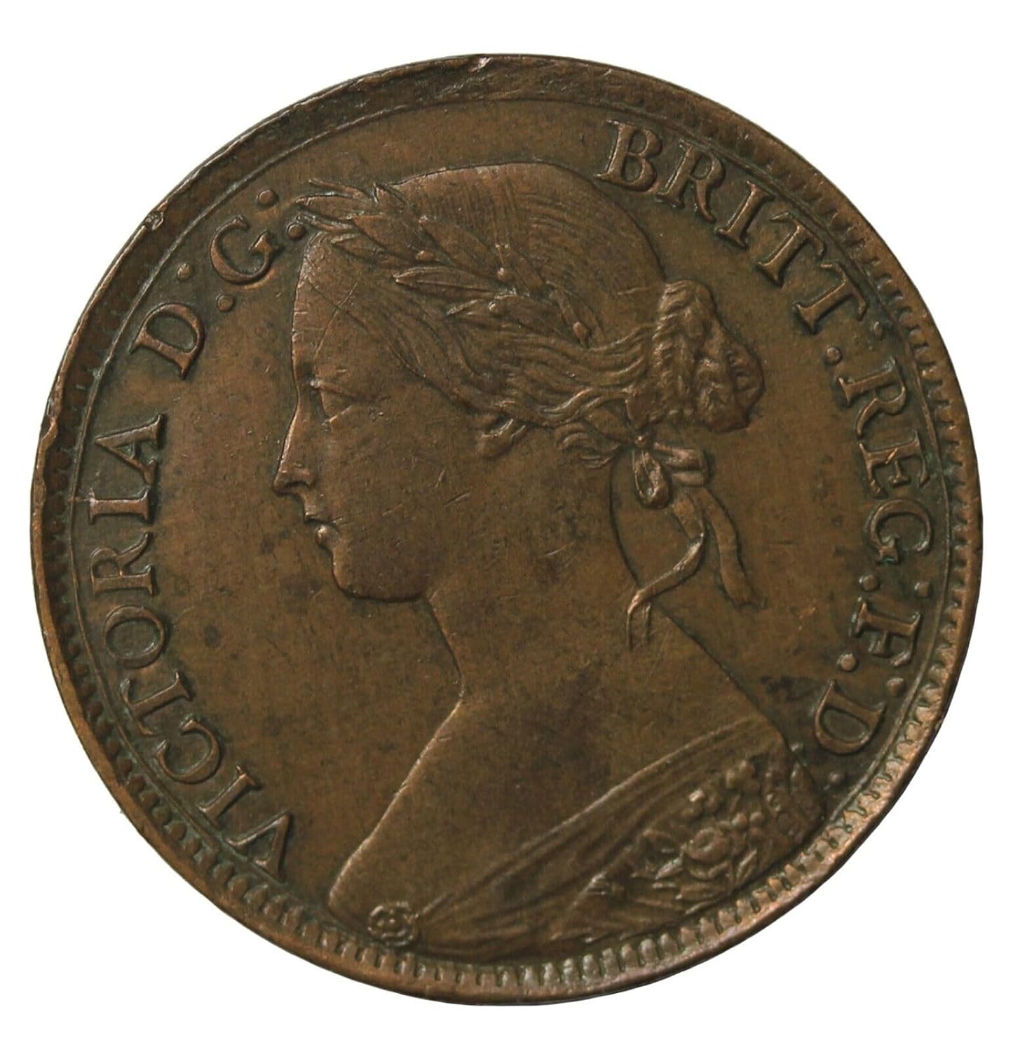1860-1873 British Queen Victoria 1 Farthing. The Queen Of British Empire Was The Most Powerful Monarch and Woman In History. 1 Farthing Graded By Seller Circulated/Worn Condition