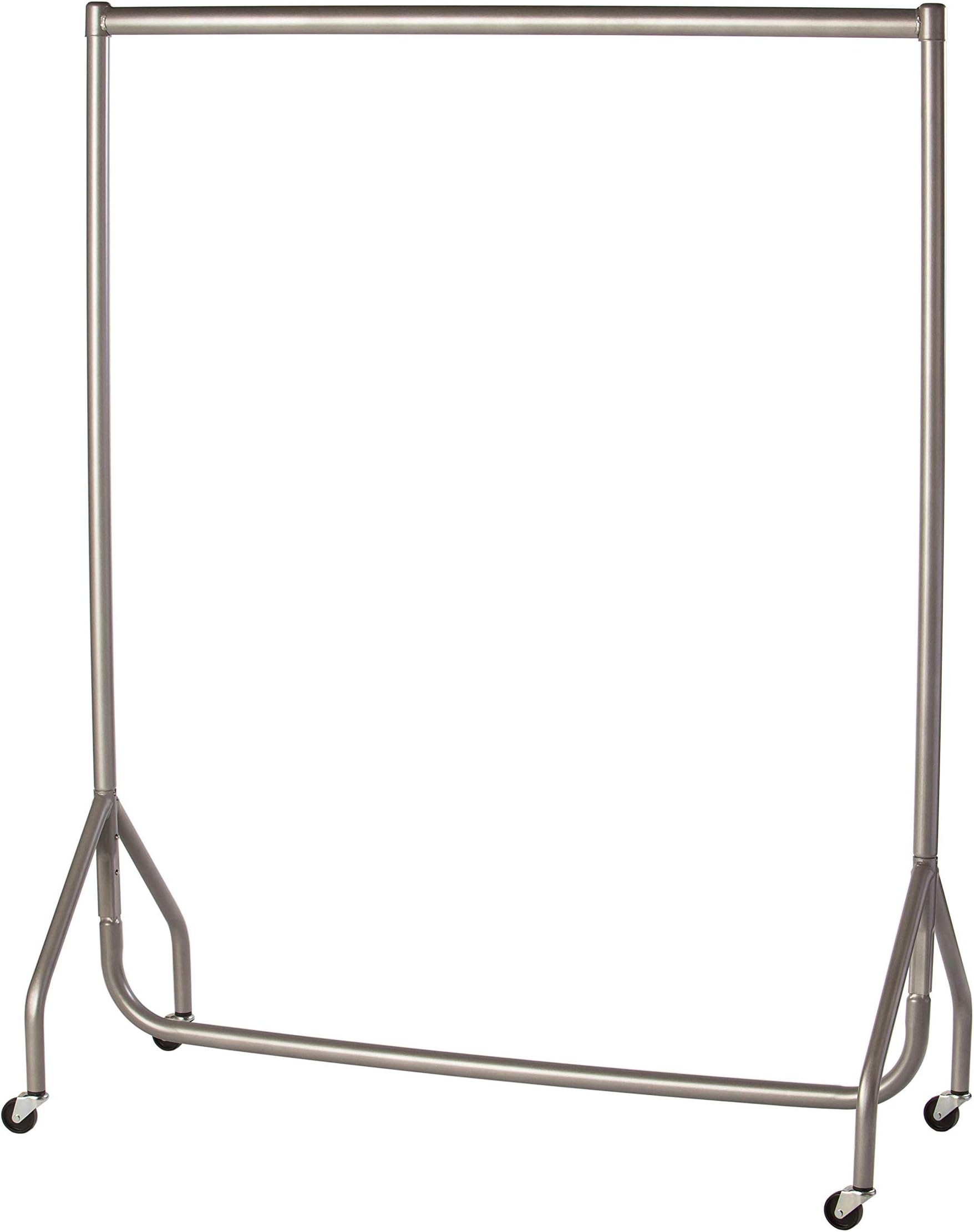 Heavy Duty Silver Grey Clothes Rail 5 ft Long x 5 ft High Garment Storage Rack 32mm Steel Tube