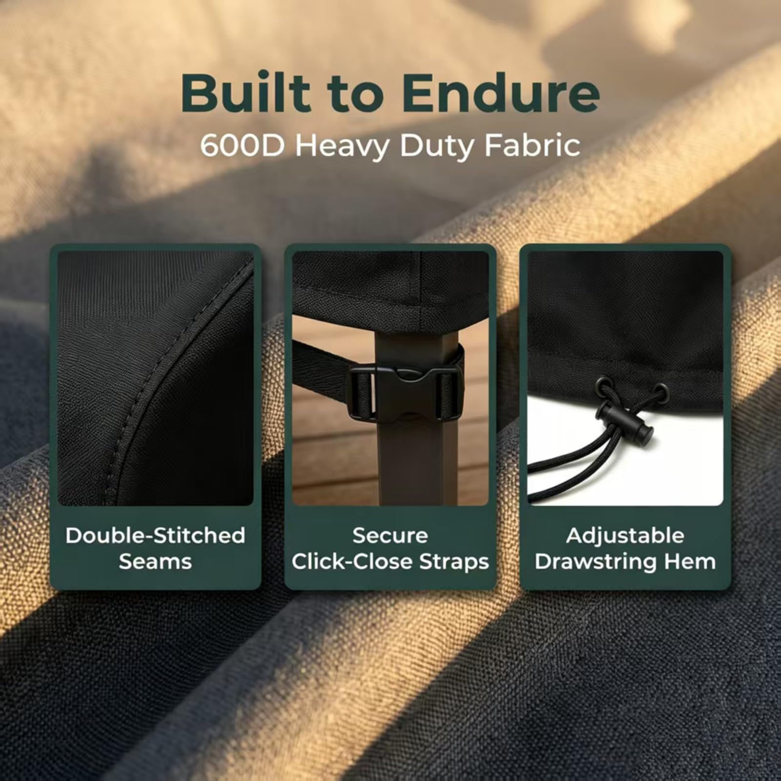 Fundas impermeables para sillas de patio, paquete de 4 (37.5 pulgadas de ancho x 39.25 pulgadas de profundidad x 38.5 pulgadas de alto) para silla giratoria al aire libre, funda de asiento