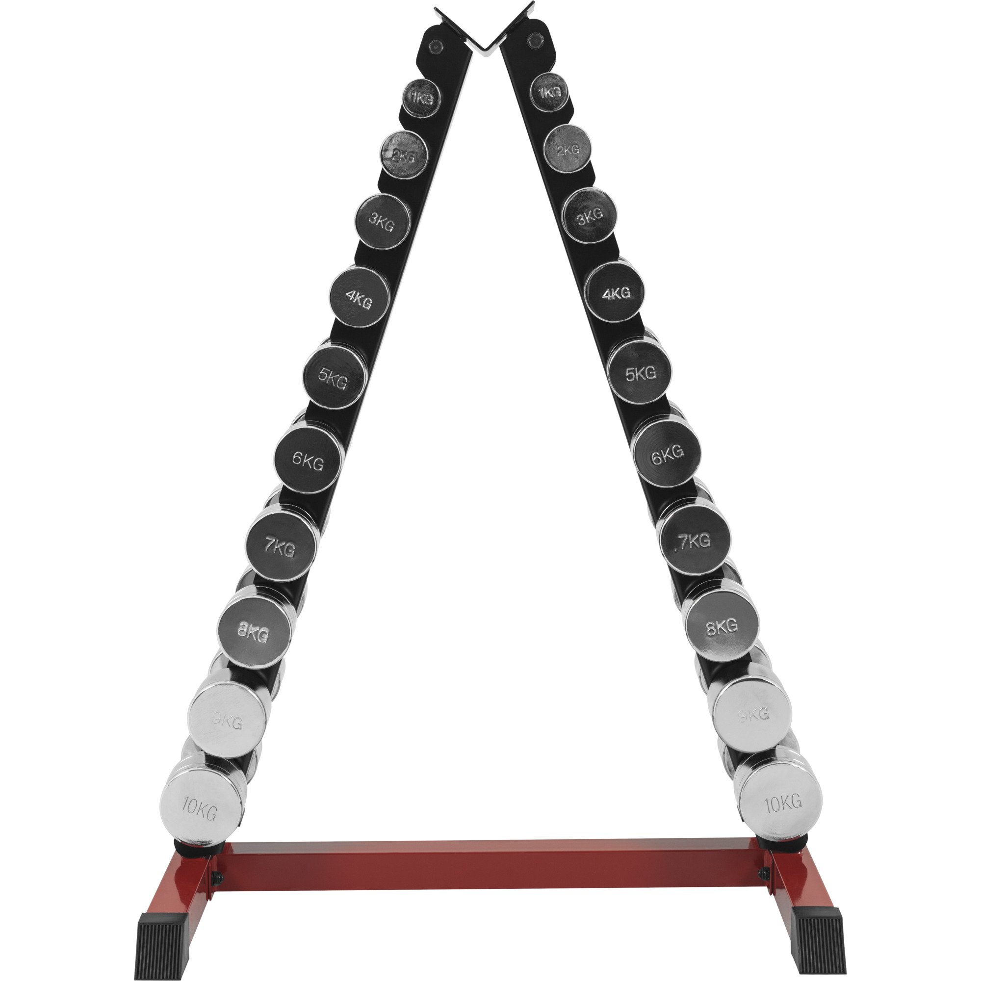 GORILLA SPORTS® Kurzhantelständer - Kurzhantel Rack mit 20 Ablage, Max. Belastbarkeit 150 kg, Schwarz - Gewichteständer, Hantelablage, Hantelständer, Hantelbaum, Fitness