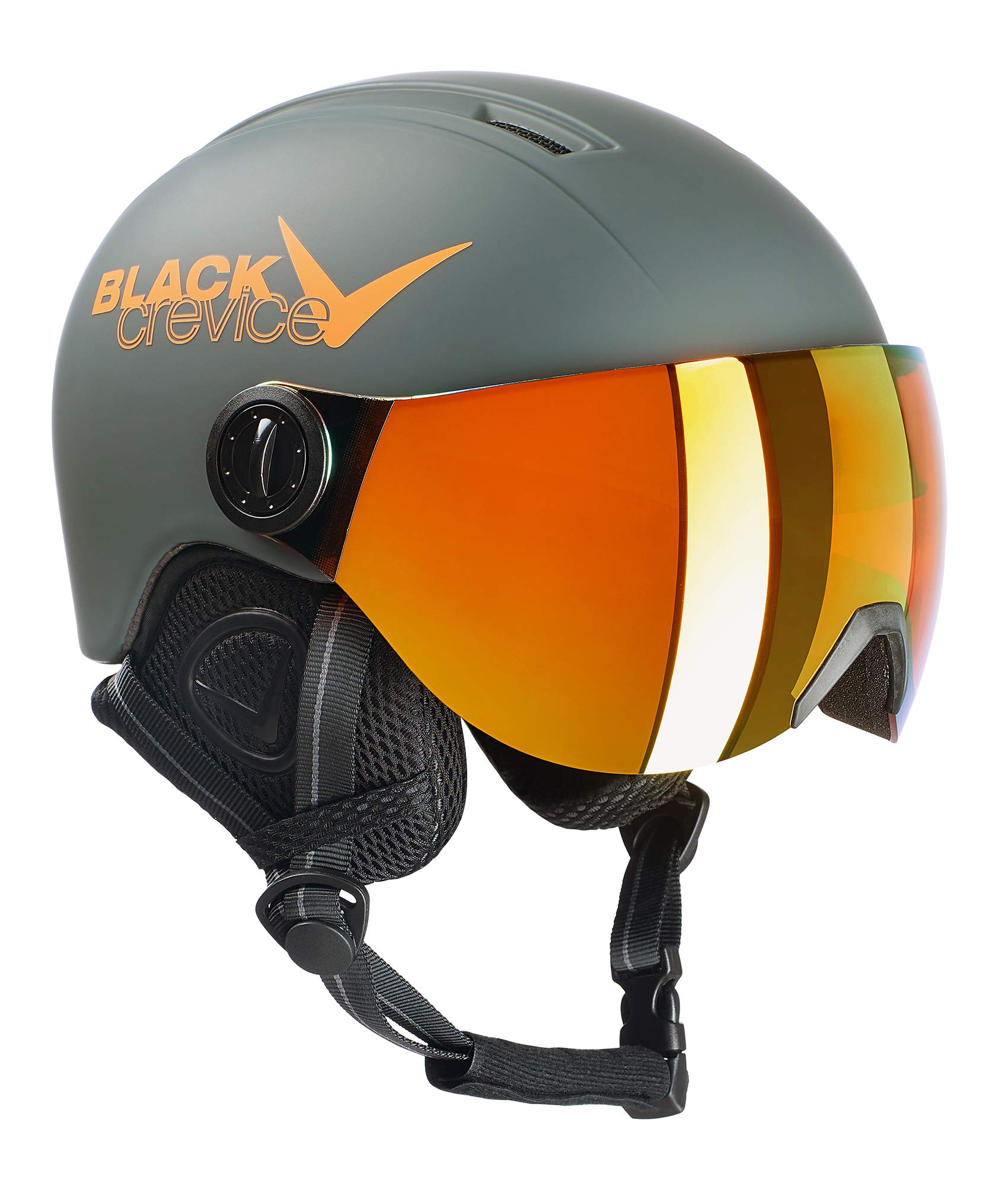Black Crevice Casque de Ski Leogang pour Enfant - Unisexe