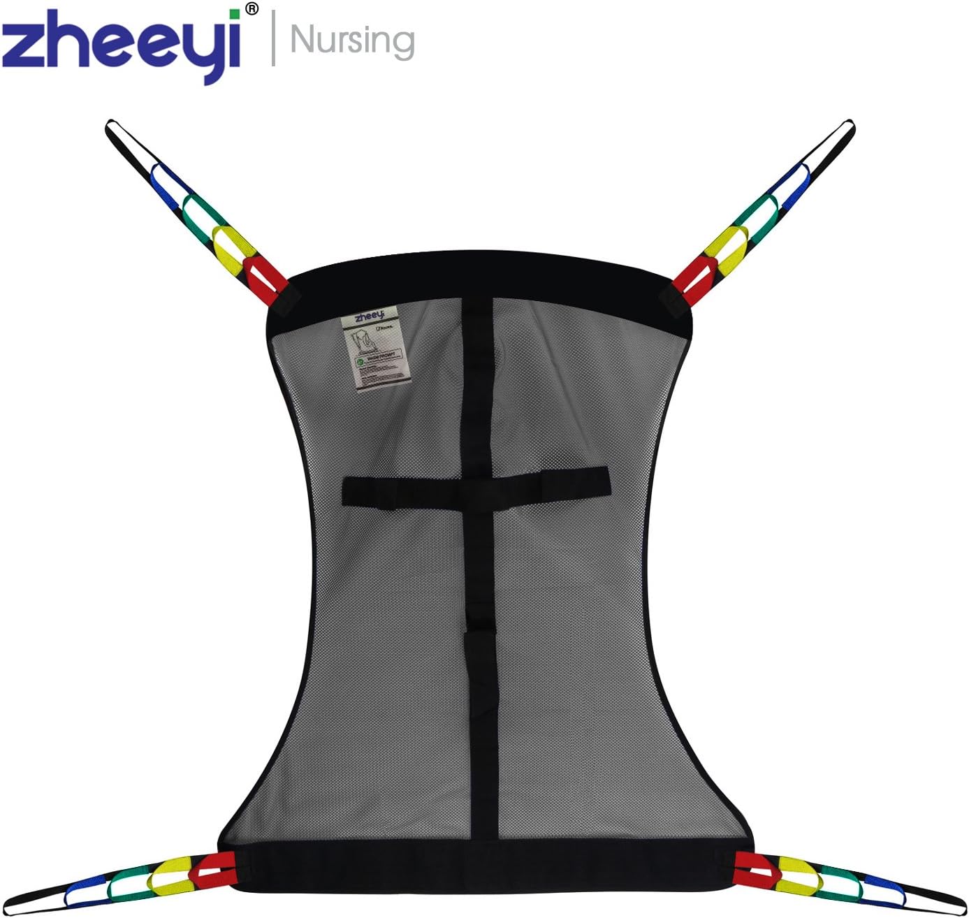 Full Body Patient Lift Sling, Mesh Without Commode Opening, Medium (Gray)