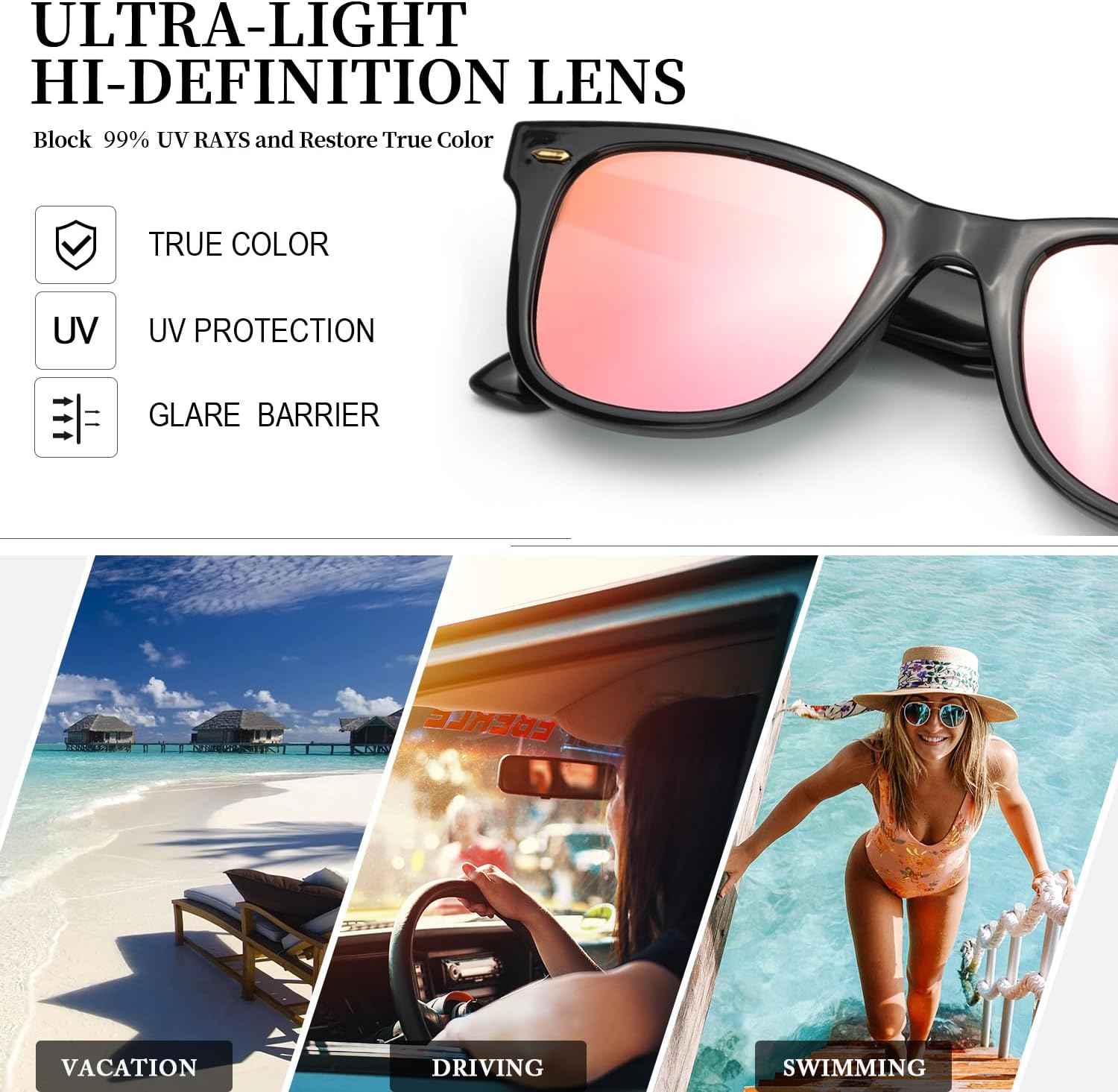 Myiaur Classic Sunglasses for Women Polarized Driving Anti-Glare UV Protection - Image 6