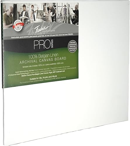 Miniatura 4 de Fredrix PRO Series Archival - Tablero de lona de lino, 9 x 12 pulgadas, color blanco
