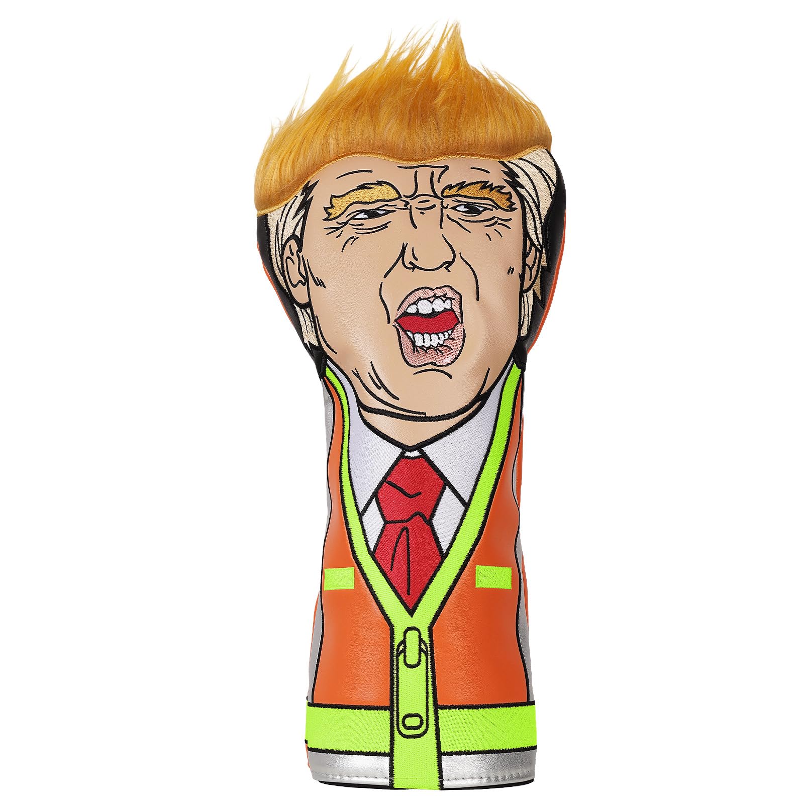 Trump Funny Driver Headcover Golf Club Covers Blonde Hair Premium Leather Style Golf Headcover
