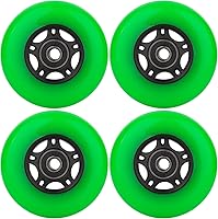 Vista 8 de Ruedas de patinaje en línea con rodamientos ABEC-9 y espaciadores flotantes para cuchillas patines de hockey, 85A para interiores y exteriores, 2.43