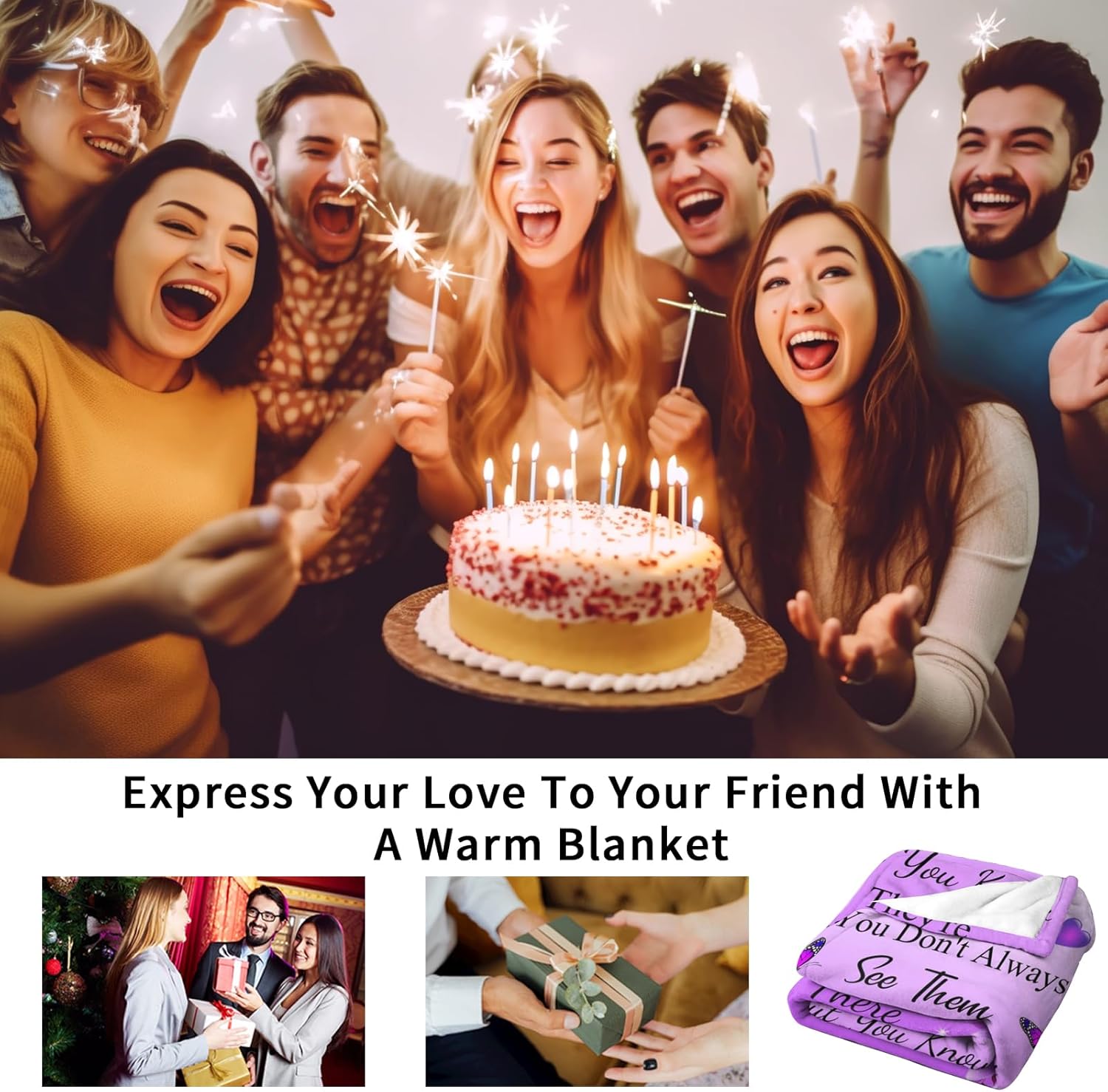 Gifts for Friend Blanket Throw Best Friends Birthday Gifts Ideas for Bestie Women Mothers Day Blankets Friendship Gifts Blanket for Women Friends 50"X40" - Image 5