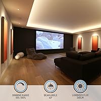 Vista 5 de TORCHSTAR 5CCT - Luz LED empotrable con cardán de 2 pulgadas con caja J, aluminio, regulable 6W 360LM CRI90+ globo ocular giratorio ajustable, sin