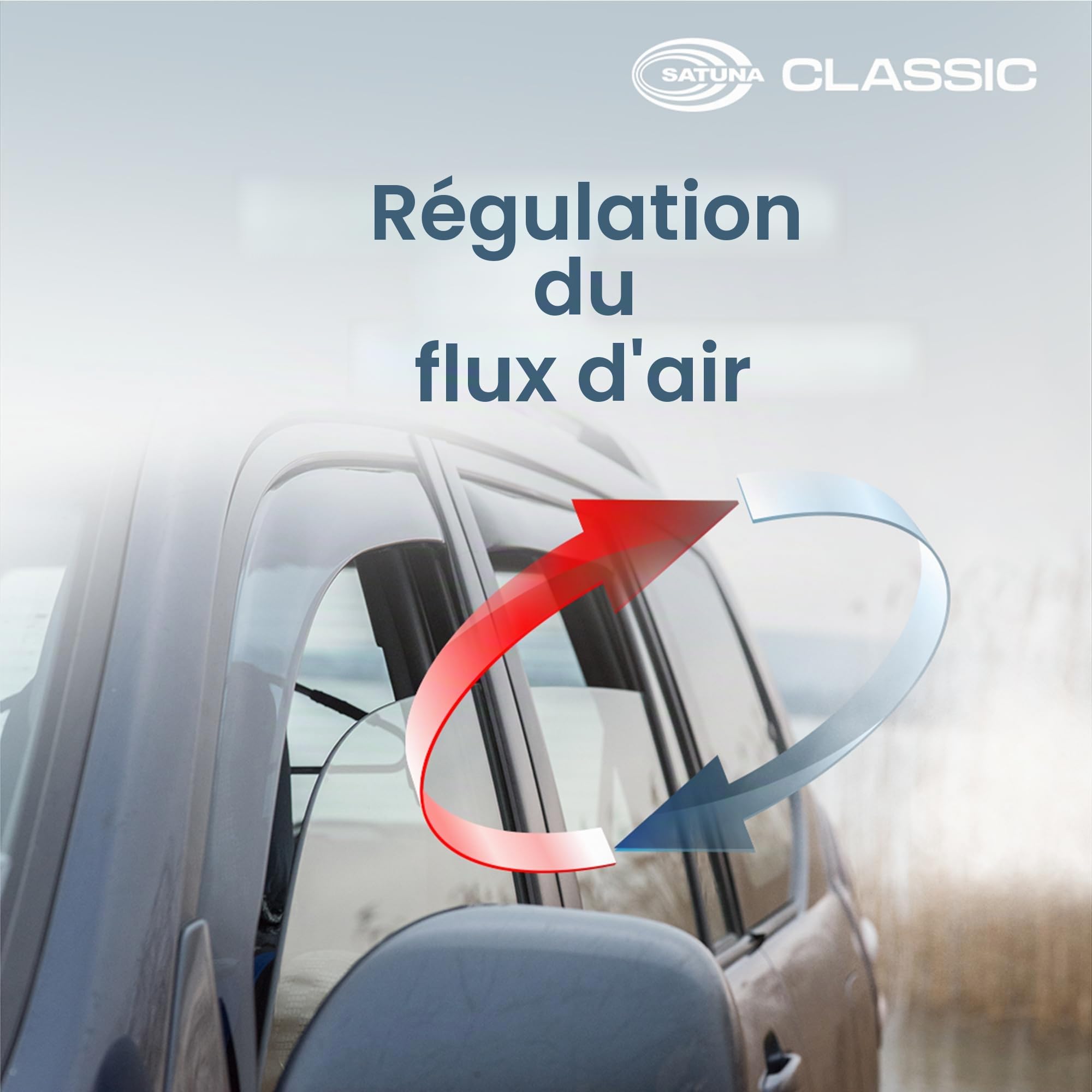 M MOTOS Deflecteur vitre voiture pour Peugeot Expert III depuis 2016 Déflecteurs d'air élégants avec installation facile, Réduction du bruit et des turbulences, Déflecteurs de fenêtre latérale robuste