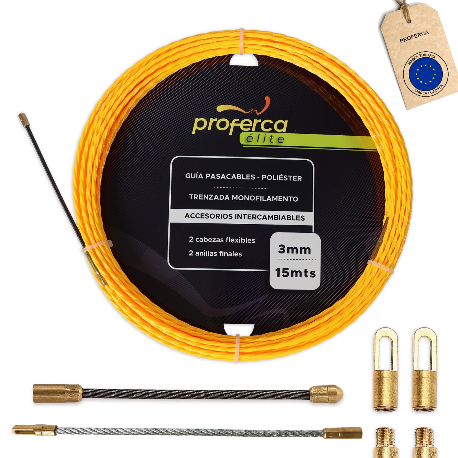 Aiguille tire fil électrique en nylon, longueur 15 mètres | Malette outils Aiguille tire fil électrique en nylon, longueur 15 mètres | Malette outils